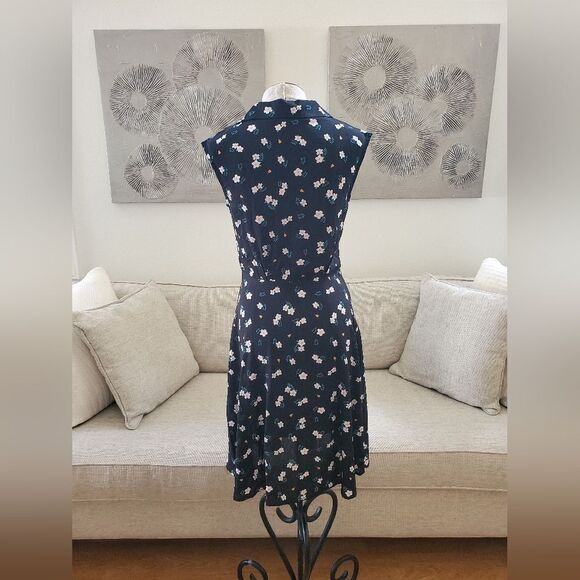 GYK Button-Front Sleeveless A-Line Midi Dress Sz Med - Picture 6 of 12